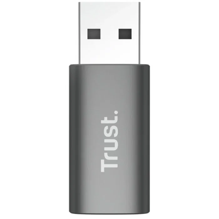 Trust Calyx Adaptador USB 3.2 Gen2 USB-C Hembra a USB-A Macho, Gris (Pack de 2)